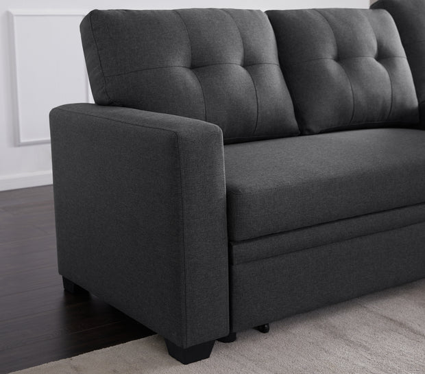 Convertible Sleeper Sectional Sofa with Storage Chaise