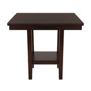 5 Piece Counter Height Dining Set with Shelf - Espresso Finish