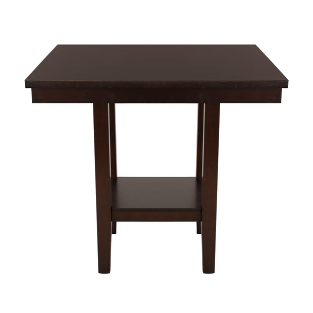 5 Piece Counter Height Dining Set with Shelf - Espresso Finish