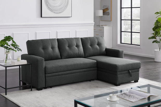 Convertible Sleeper Sectional Sofa with Storage Chaise