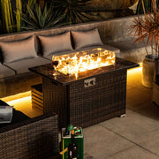 44” Propane Outdoor Fire Pit Table, with Ceramic Tabletop