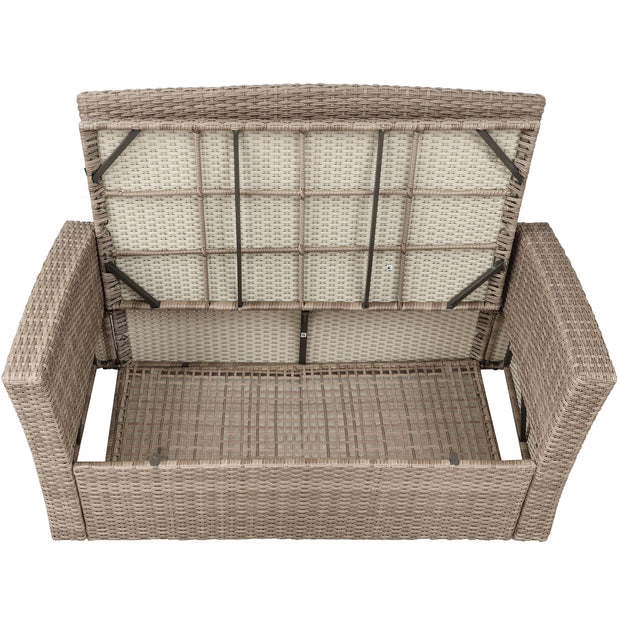 4 Piece Outdoor Set All Weather Wicker