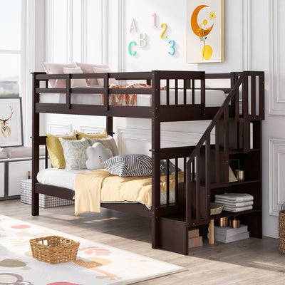 Stairway Twin-Over-Twin Bunk Bed with Storage