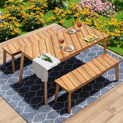 3 Piece Acacia Wood  Outdoor Dining Set