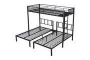 Metal Triple Twin Bunk Bed/ Can Be Separated into 3 Twin Beds