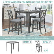 5 Piece Counter Height Dining Set