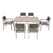 Outdoor Dining Set Patio Dining table and Chairs with Rattan Backrest