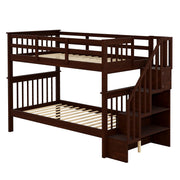 Stairway Twin-Over-Twin Bunk Bed with Storage