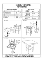 Rustic Farmhouse 5 Piece Coubter Height Dining Set  Distressed Gray Finish