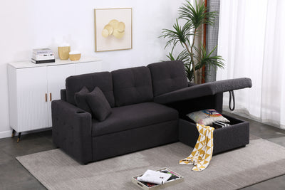 Convertible Sleeper Sectional with Storage Chaise