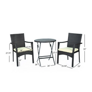 3 Piece Outdoor Bistro Dining Set