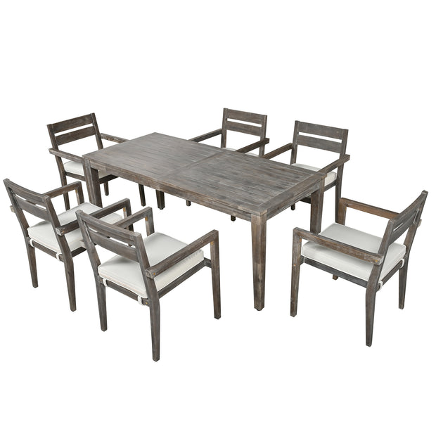 Acacia Wood Outdoor Dining Set