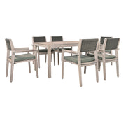 Outdoor Dining Set Patio Dining table and Chairs with Rattan Backrest