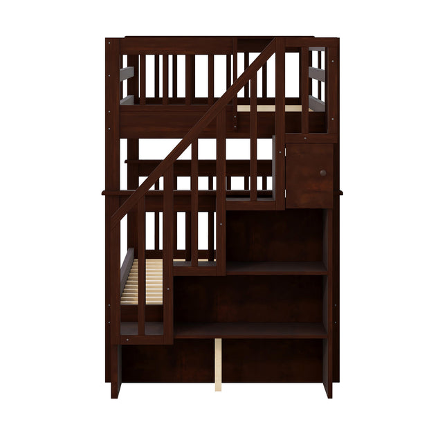 Stairway Twin-Over-Twin Bunk Bed with Storage