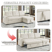 79” Reversible Sleeper Sectional with Storage Chaise