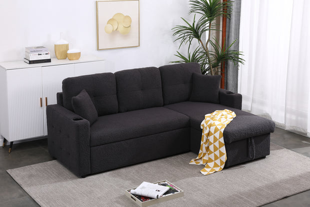 Convertible Sleeper Sectional with Storage Chaise