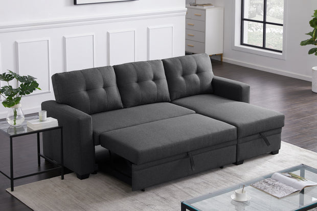 Convertible Sleeper Sectional Sofa with Storage Chaise