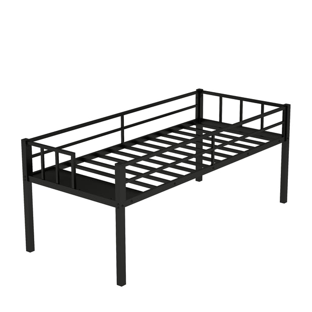 Twin over Twin & Twin Bunk Beds for 3, Twin XL over Twin & Twin Bunk Bed Metal Triple Bunk Bed, Black