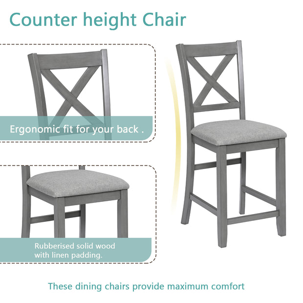 5 Piece Counter Height Dining Set