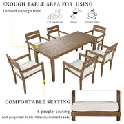 Acacia Wood Outdoor Dining Set