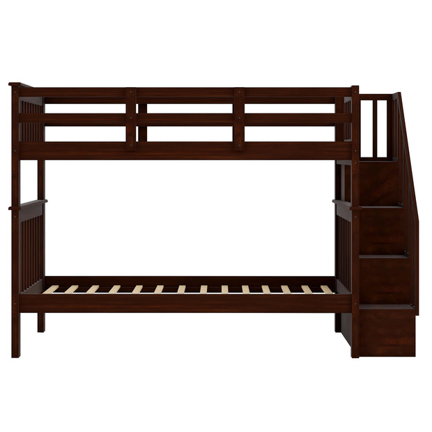 Stairway Twin-Over-Twin Bunk Bed with Storage